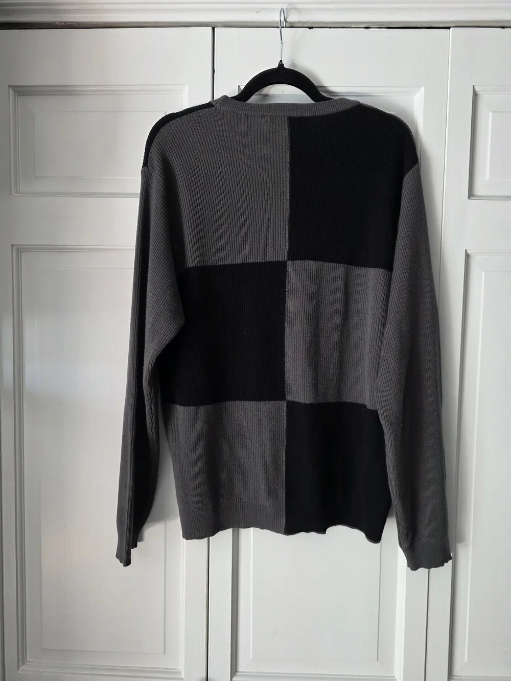 Metropolitan by Lord & Taylor Merino Wool Sweater Mens Medium Gray Black